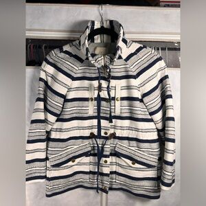 LOFT Breton Nautical Anorak Jacket in blue and white stripes good condition XSP